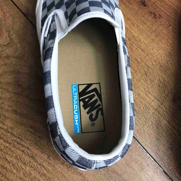 NWT VANS Slip On Platform Checkerboard Denim Kid's - Picture 6 of 7